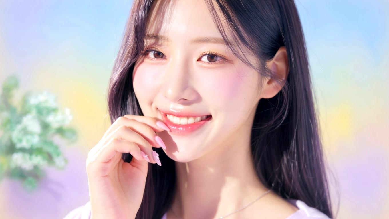 グラデーションで仕上げた韓国風リップの塗り方イメージ