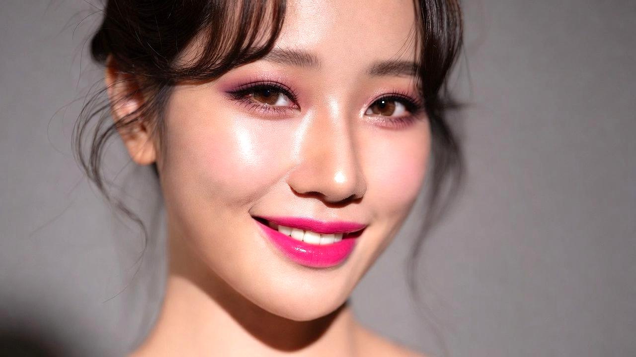 クリアで美しい目元をキープした女性の洗練された表情