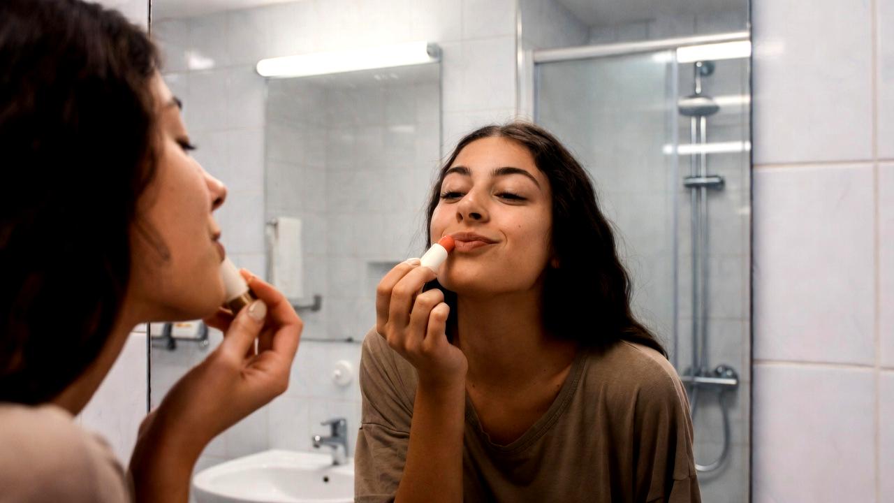 整った眉で洗練された印象を作る眉メイクの様子