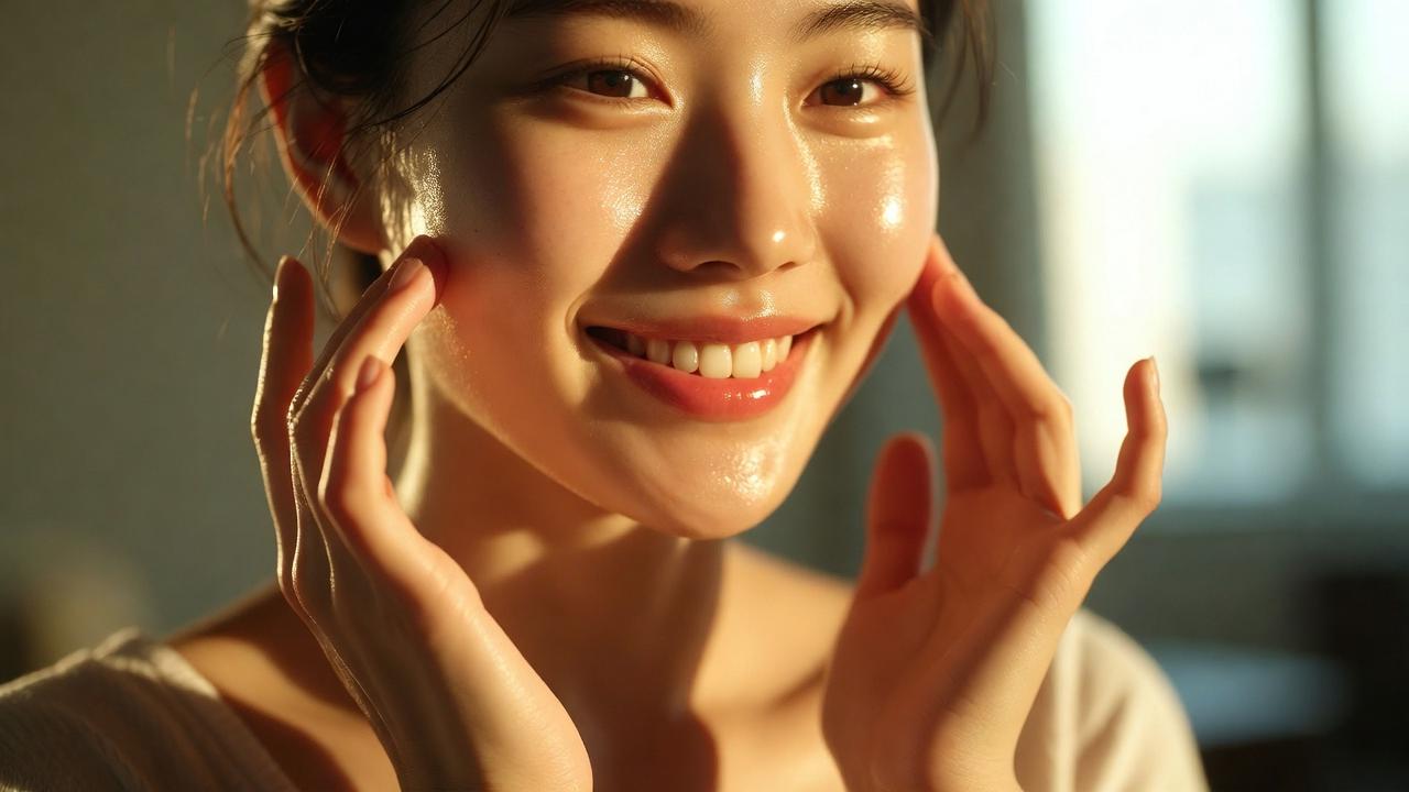 韓国女子のようなツヤと透明感が際立つ水光肌のイメージ