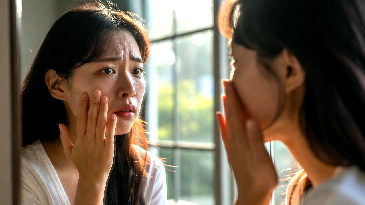 栄養バランスと肌状態の関係を表したビジュアル