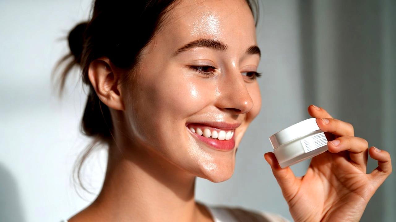 高級感のあるアイクリームやジェルが並ぶビューティーシーン