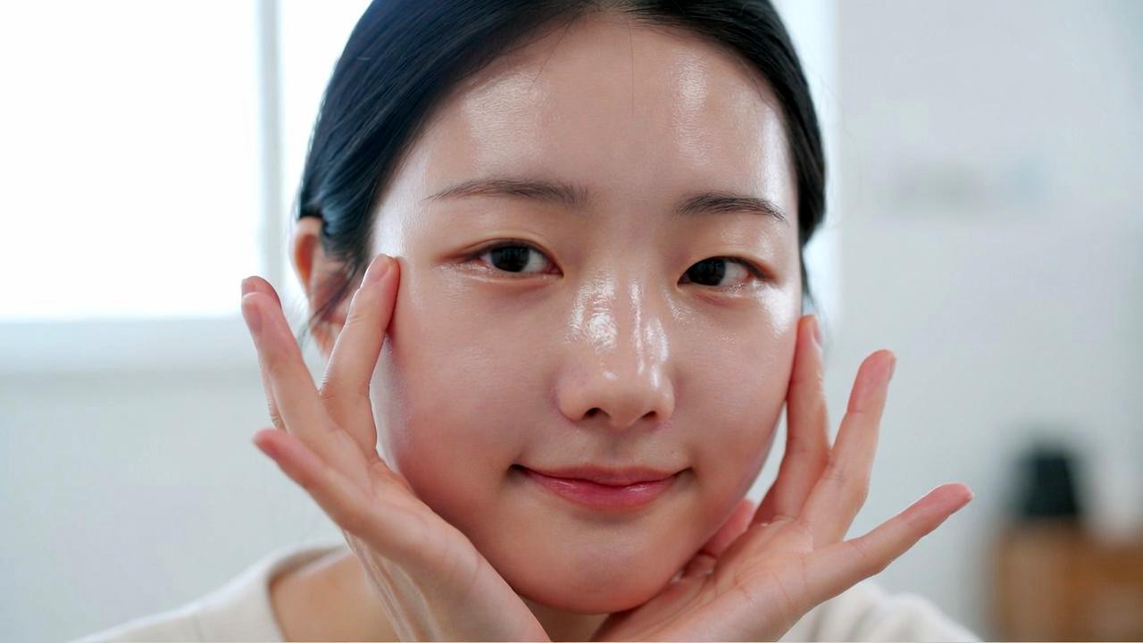 手の甲にスキンケアを丁寧に塗る様子