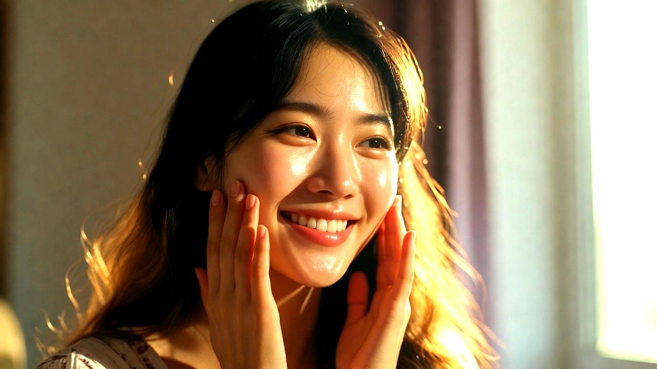 暖房の乾燥にも負けない潤いのある美肌を目指す女性のイメージ