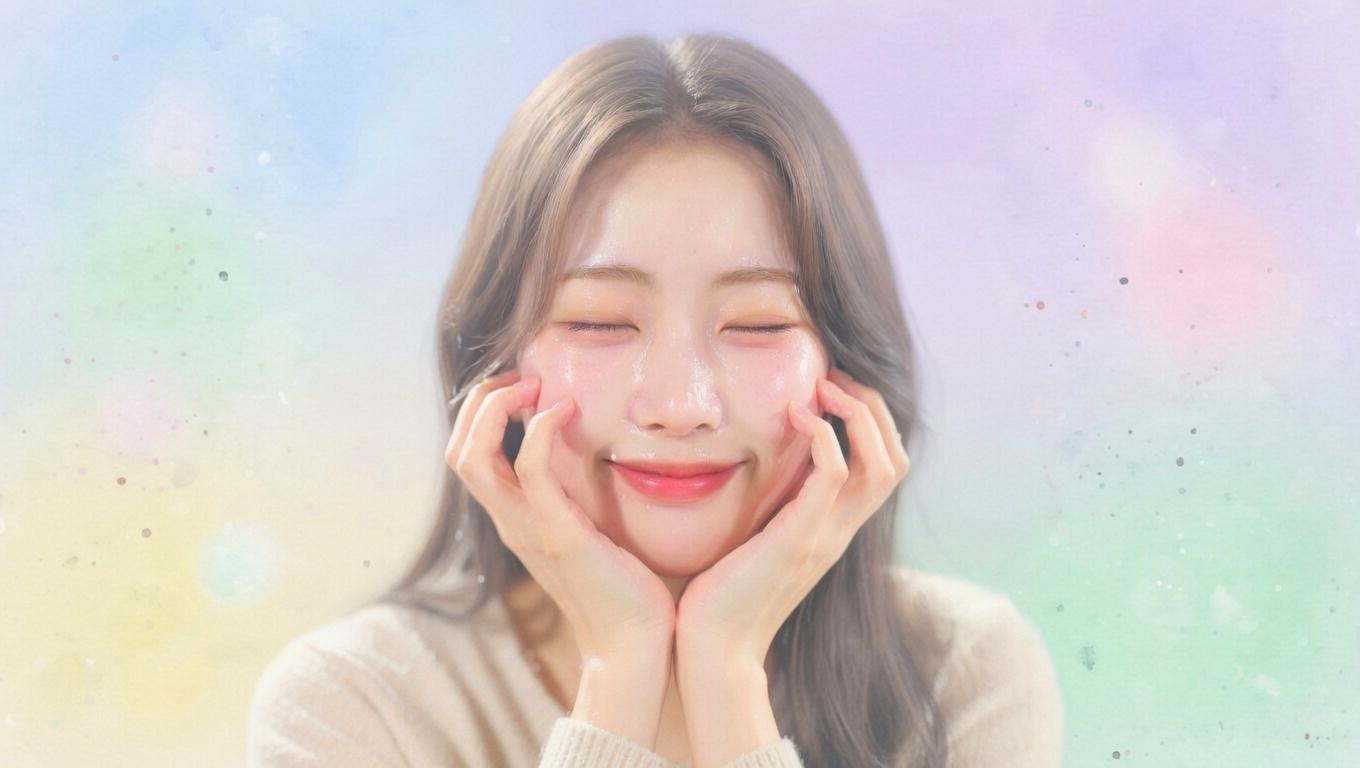 スキンケアを丁寧に行う女性の保湿ルーティンの様子