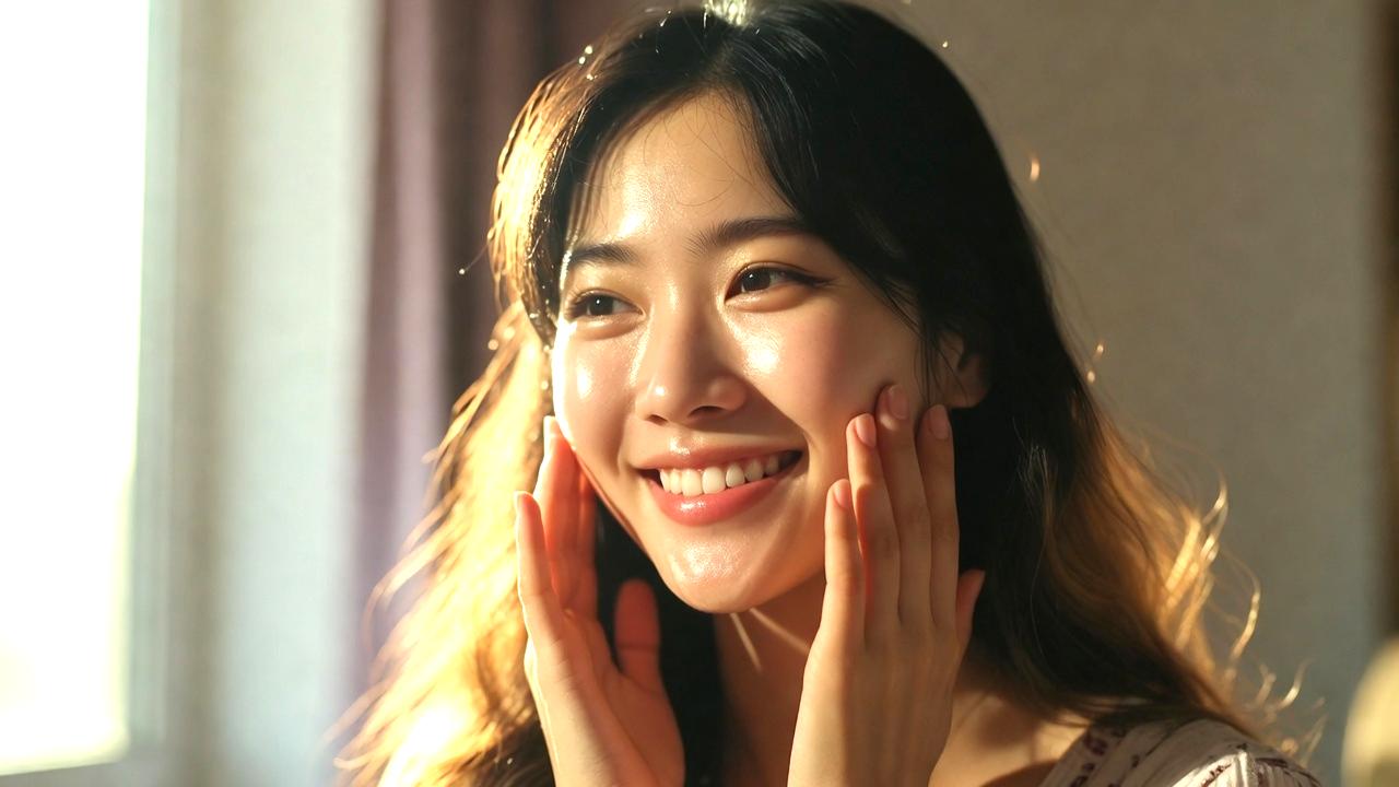 内側と外側の紫外線対策で輝く美肌を手に入れた女性