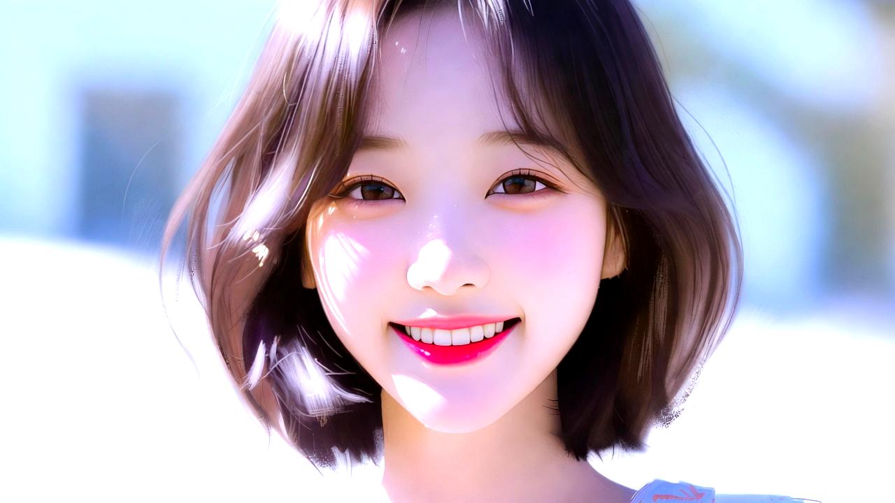 韓国メイクで人気の粘膜リップの自然な血色感とツヤを表現した唇のイメージ