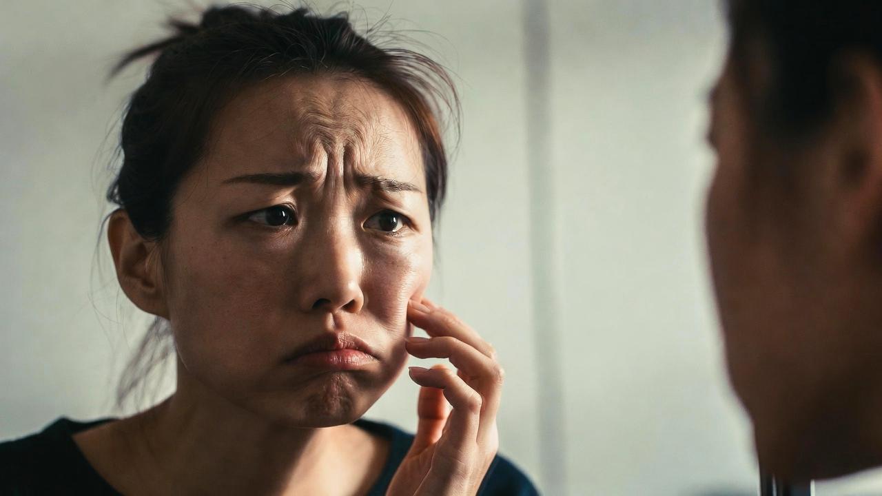 顔の骨格やたるみとほうれい線の関係を説明するイメージ