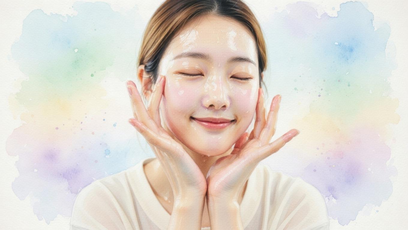 パンダ目を防ぐために優しくアイメイクを落とし美しい目元を保つ女性のイメージ