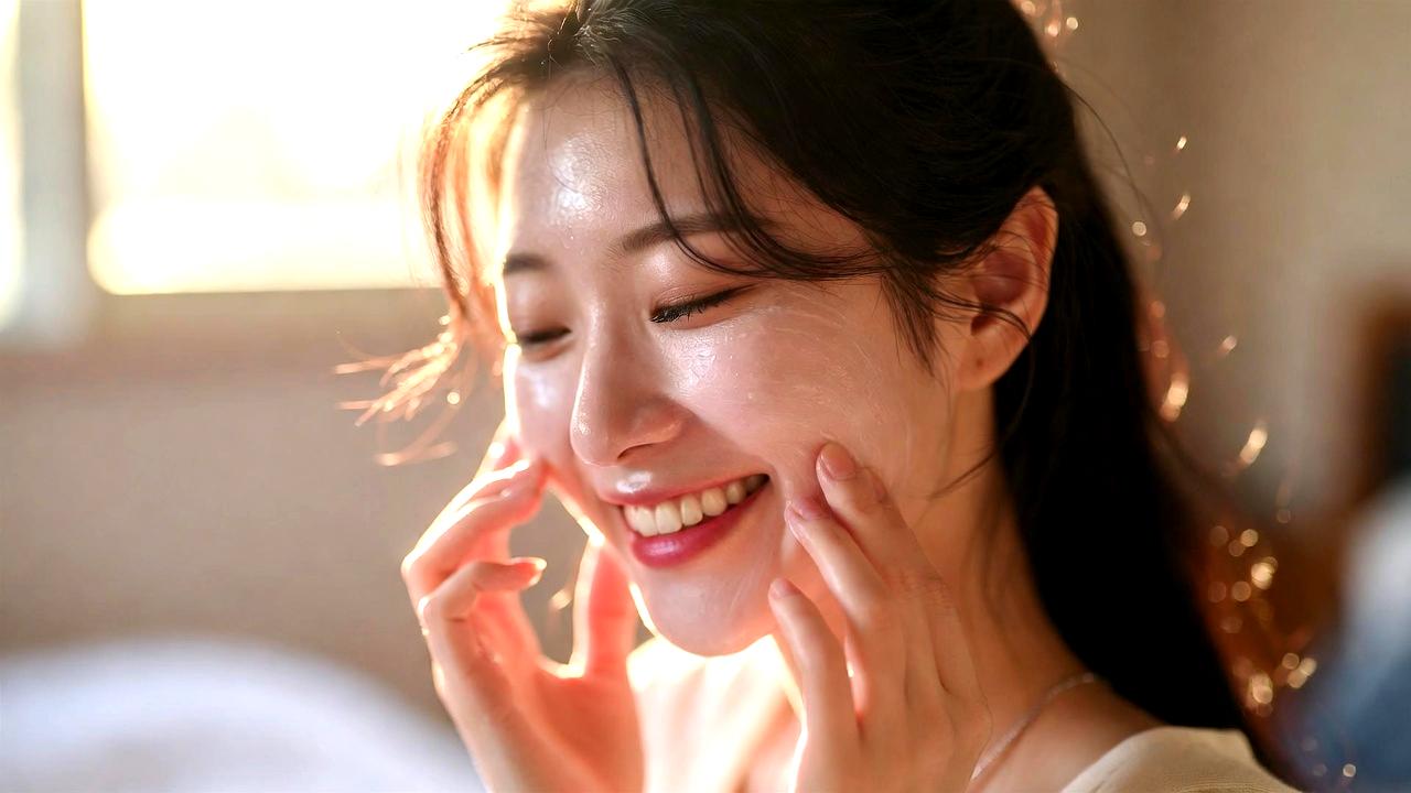 高級感のあるスキンケア商品と韓国コスメを並べたビジュアル