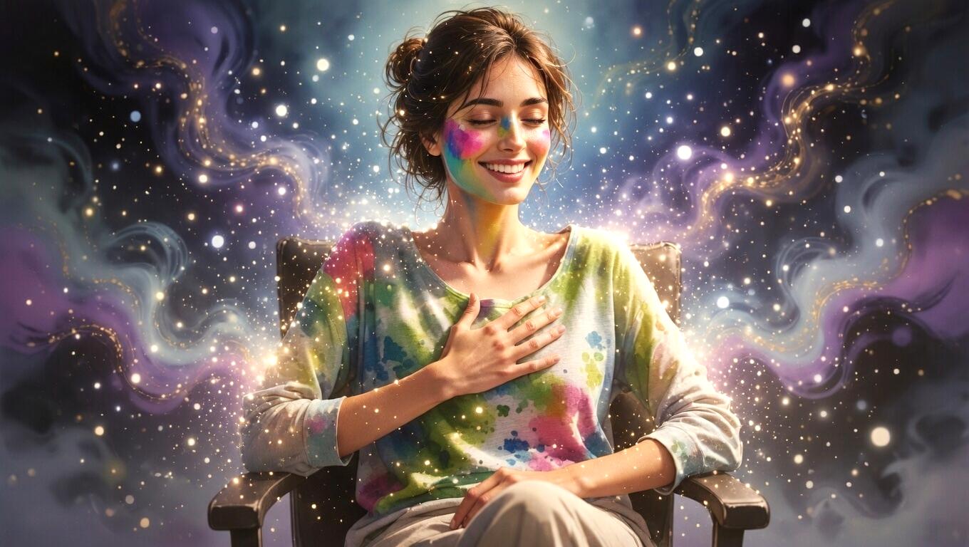 明るく若々しい目元で自信に満ちた女性のイメージ