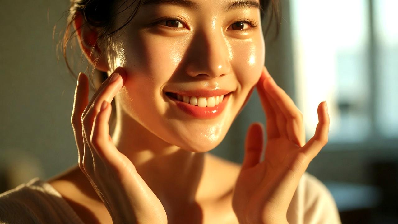 高保湿スキンケアアイテムが並ぶ上質な美容イメージ