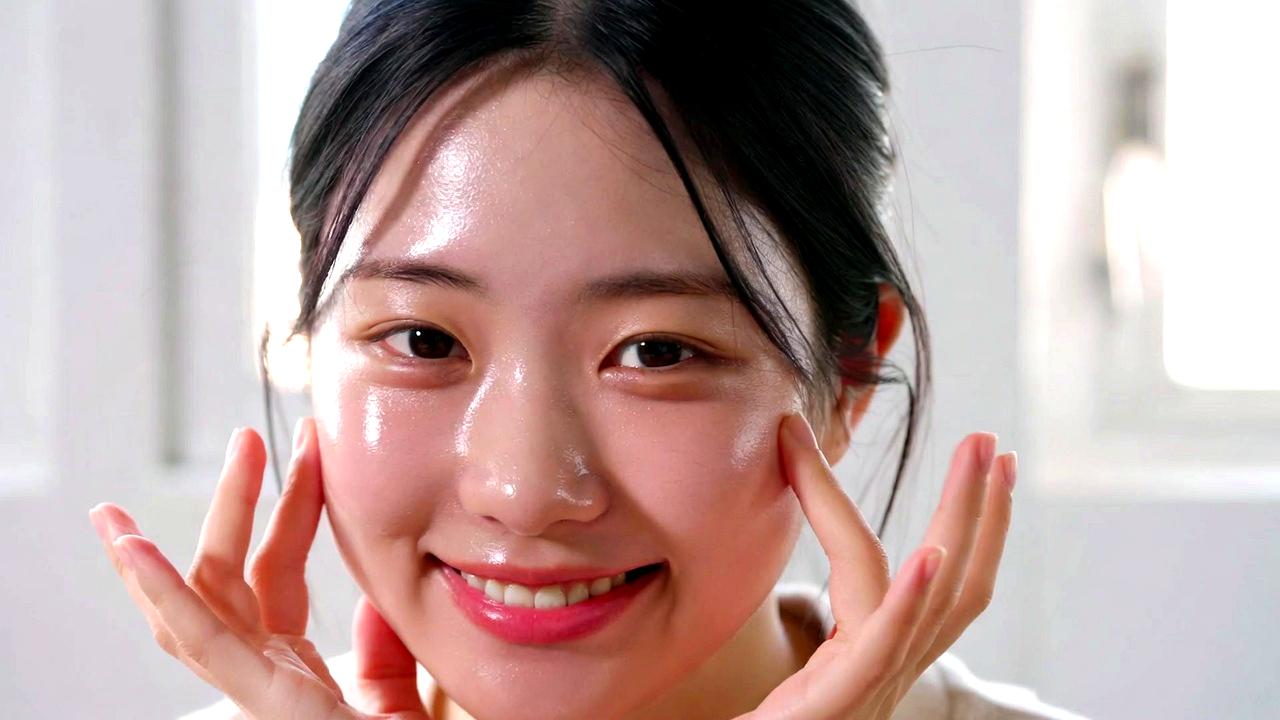 乳液やクリームで肌にフタをしている様子