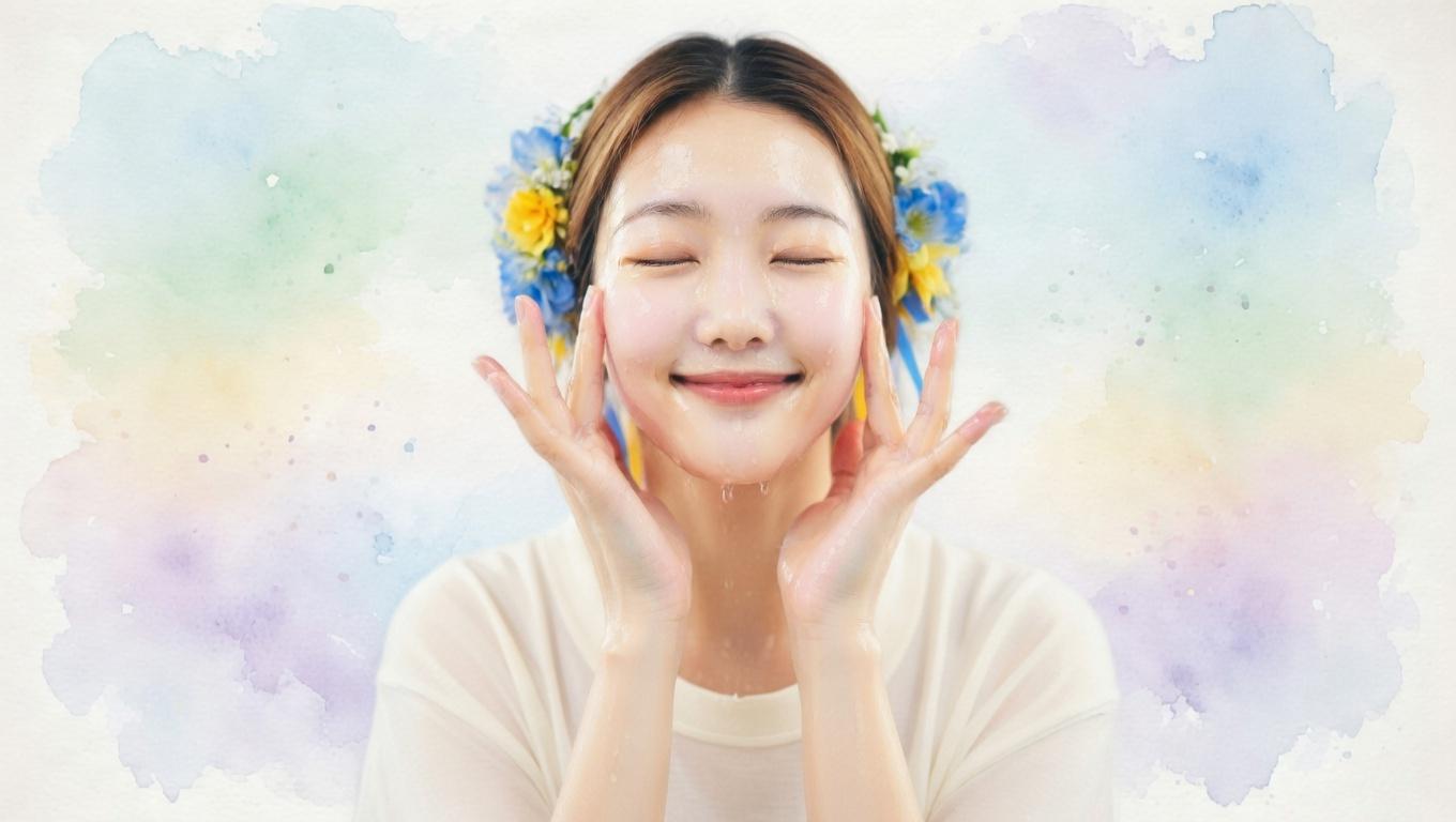 自宅でできる手の甲のシワ改善スキンケアの様子