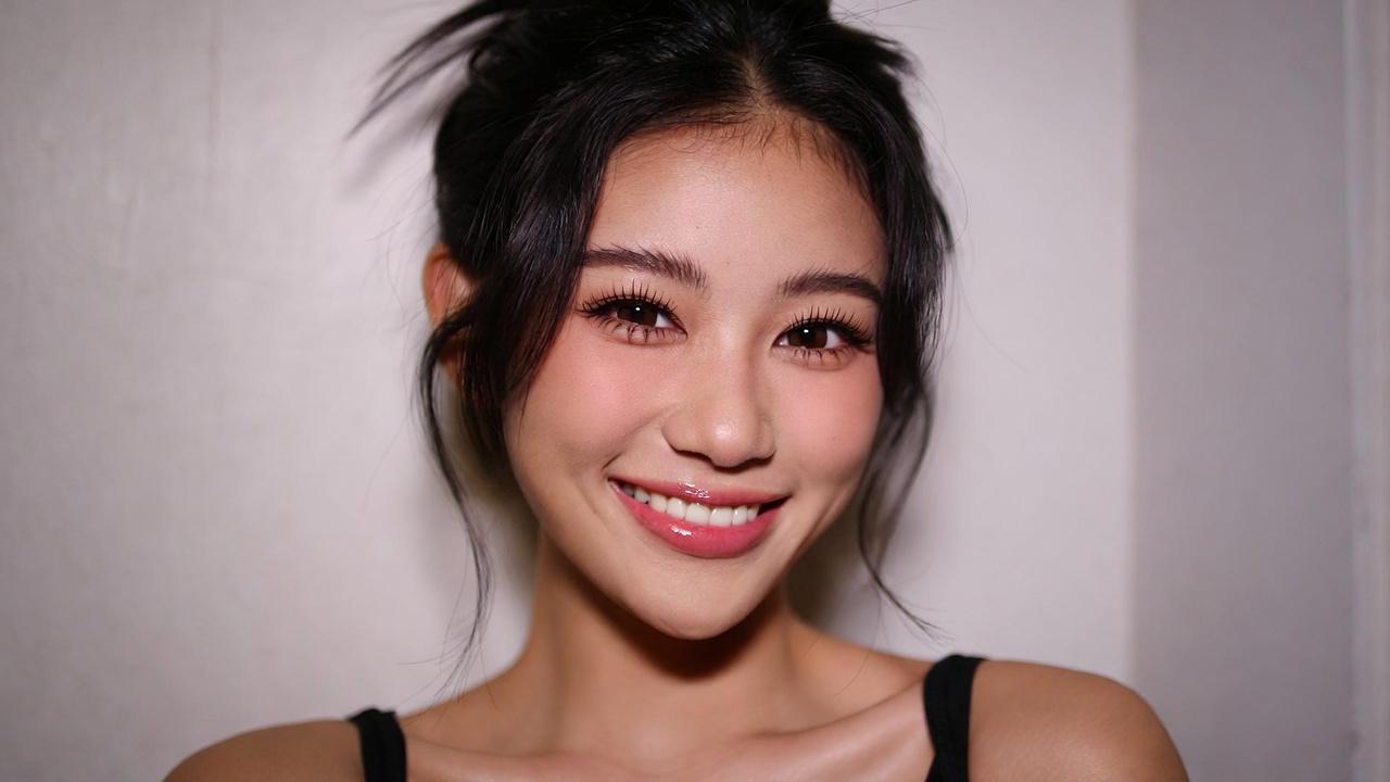 童顔から大人顔へ導く引き算メイクのコツを表現した洗練ビジュアル