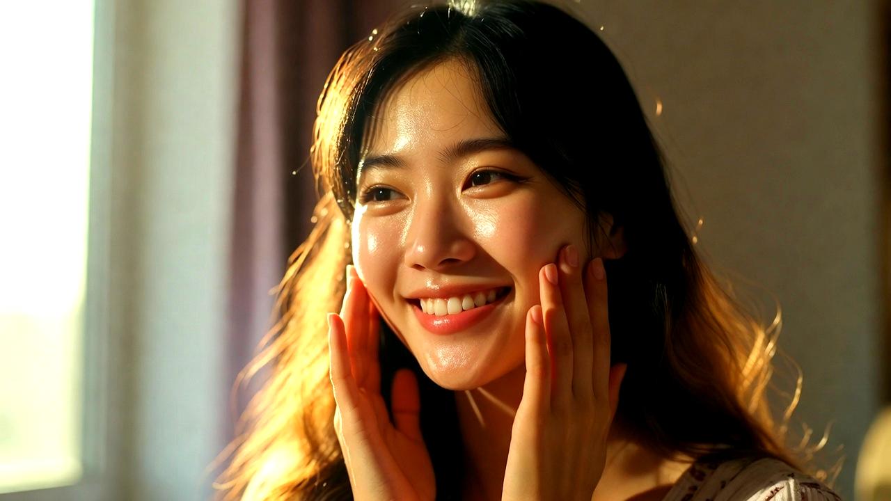 日焼け止め塗り直しで朝のような透明感を取り戻すイメージ