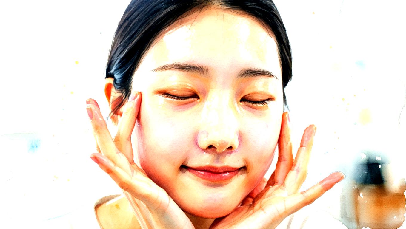 ハリと透明感のある美しい肌を目指す女性のアップイメージ