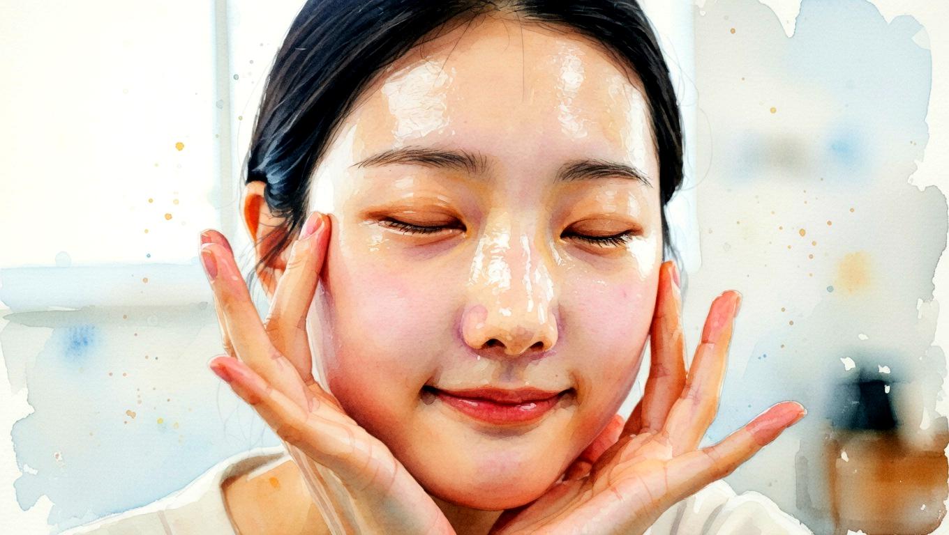 リップケアで唇の血色を整えるイメージ