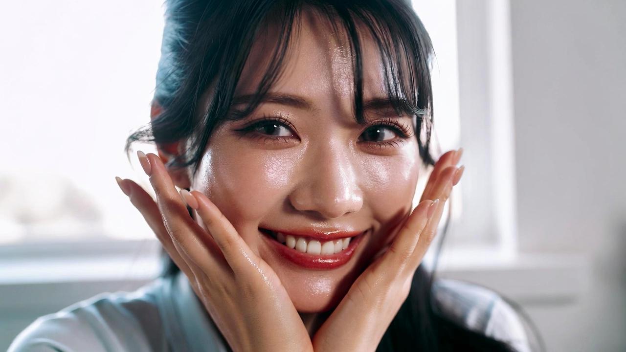 夜のスキンケアで丁寧に目元をケアするリラックスシーン