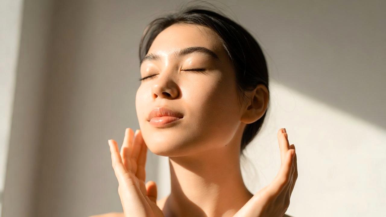 敏感肌向けのやさしい洗顔とクレンジング方法を説明するイメージ