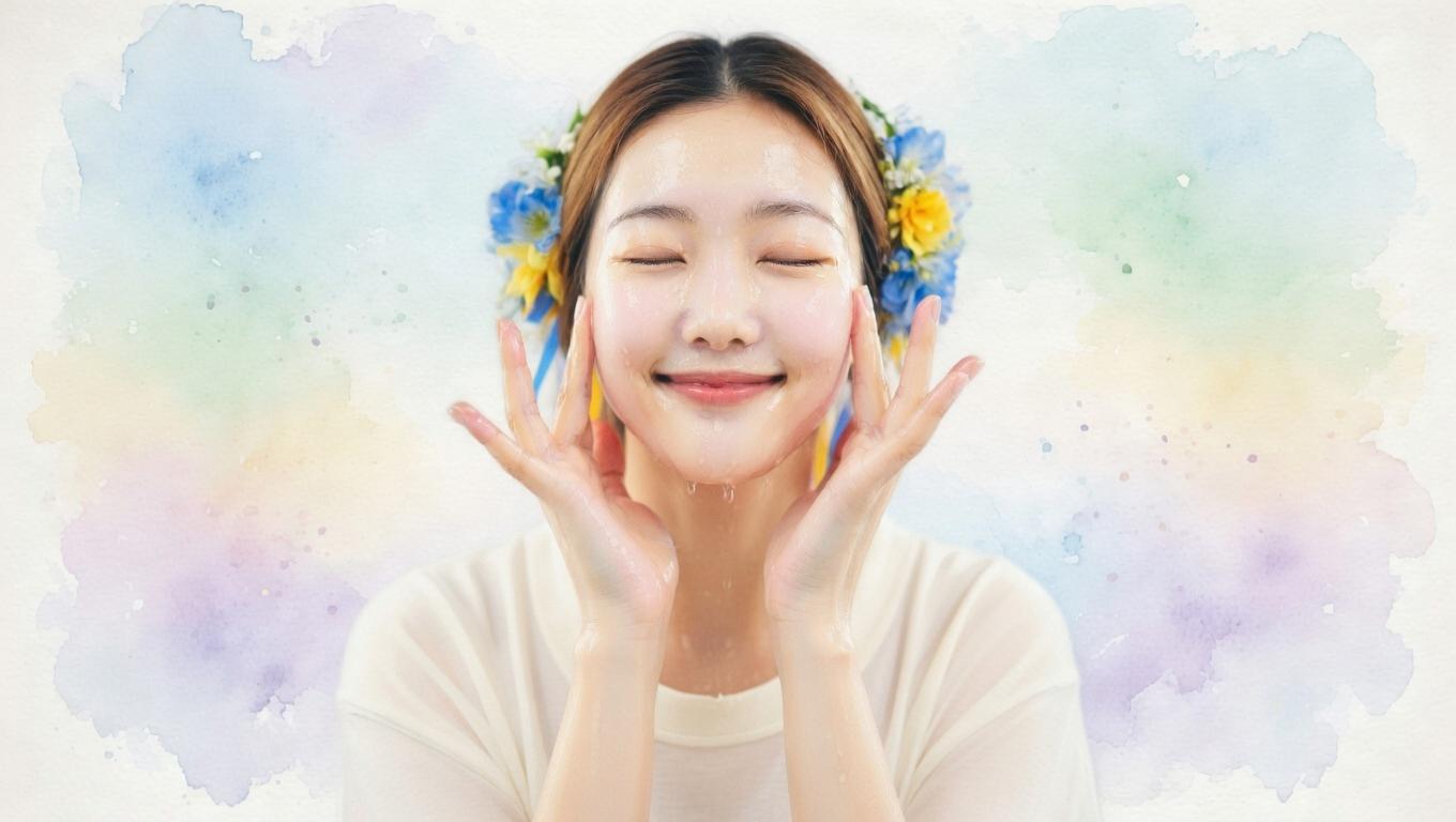敏感肌向けスキンケアアイテムの選び方を紹介するコスメ配置イメージ