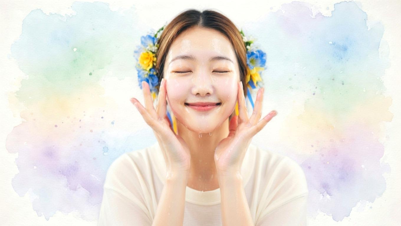 紫外線を浴びる朝の肌と外部刺激をイメージしたシーン