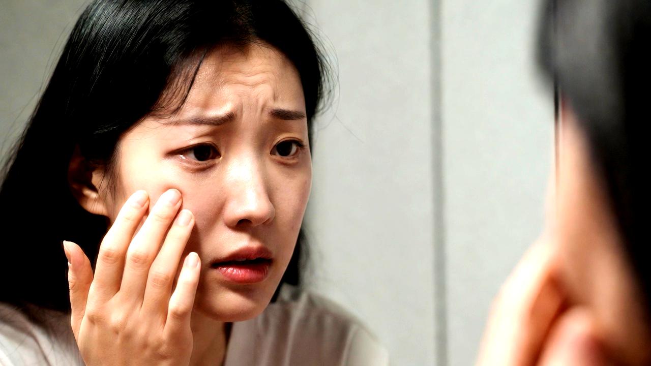 繊細な目元の皮膚構造をイメージした美容イラスト