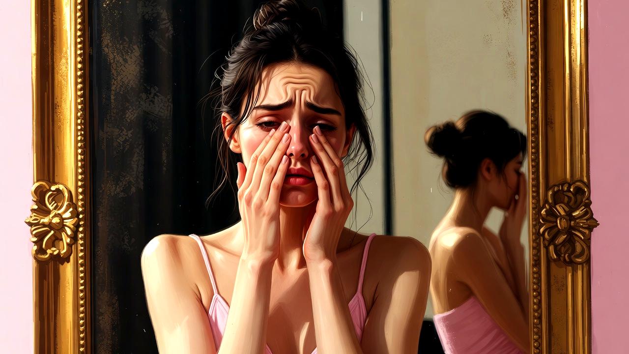 紫外線から肌を守るために日焼け止めを塗る女性のイメージ