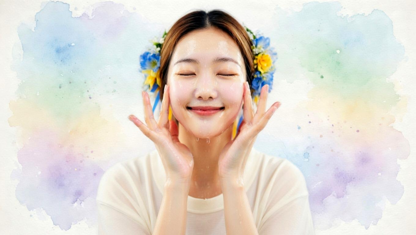 毛穴の原因と洗顔後のケアが大切であることを説明するビジュアル