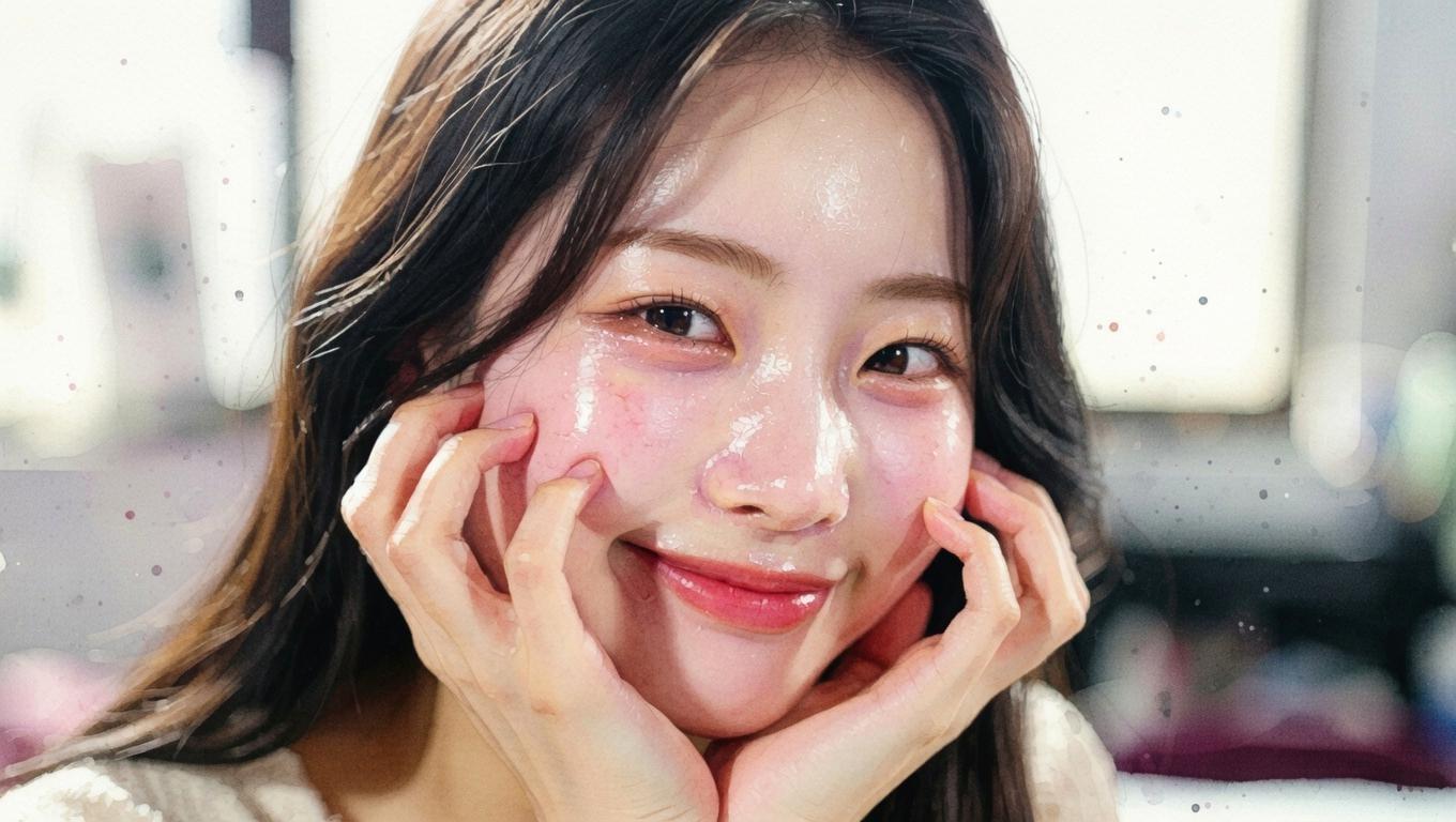 美容オイルやバームで摩擦を抑えてメイクを落とす様子