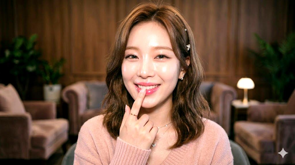 ナイトケアでリップマスクを使い唇を集中保湿する美容イメージ