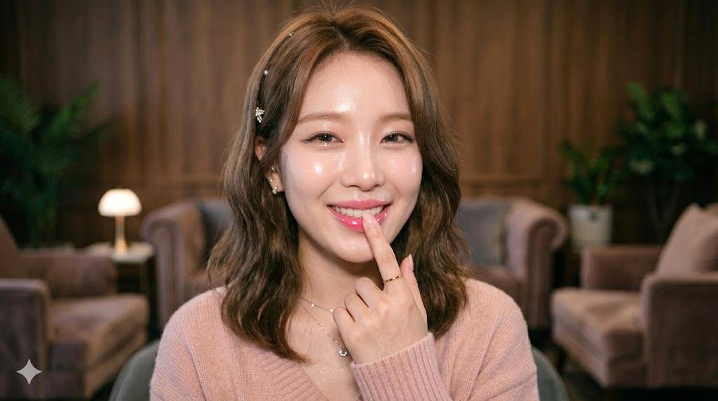 自然な血色の唇で垢抜けた印象の女性のイメージ