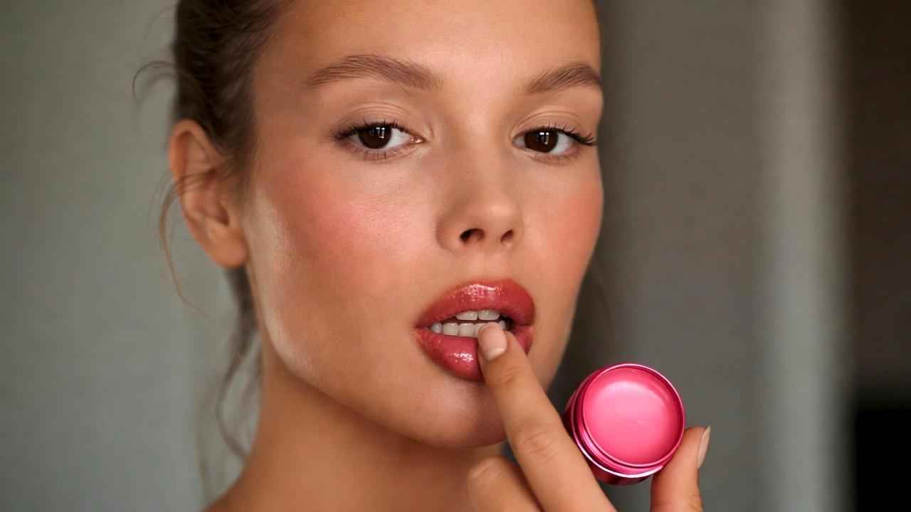 リップメイクが落としきれていない唇の状態イメージ