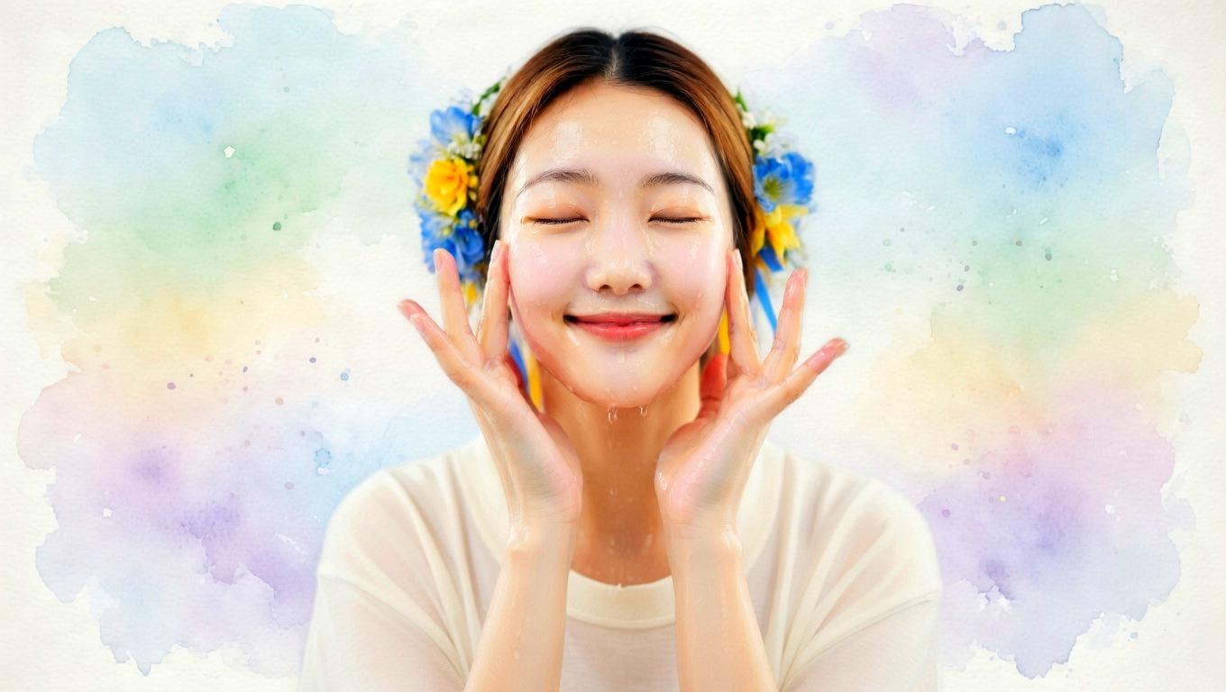 保湿スキンケアを丁寧に行う女性のイメージ