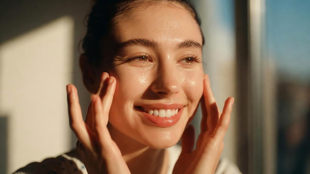 春のやわらかな日差しの中で紫外線の強さを意識する女性のイメージ