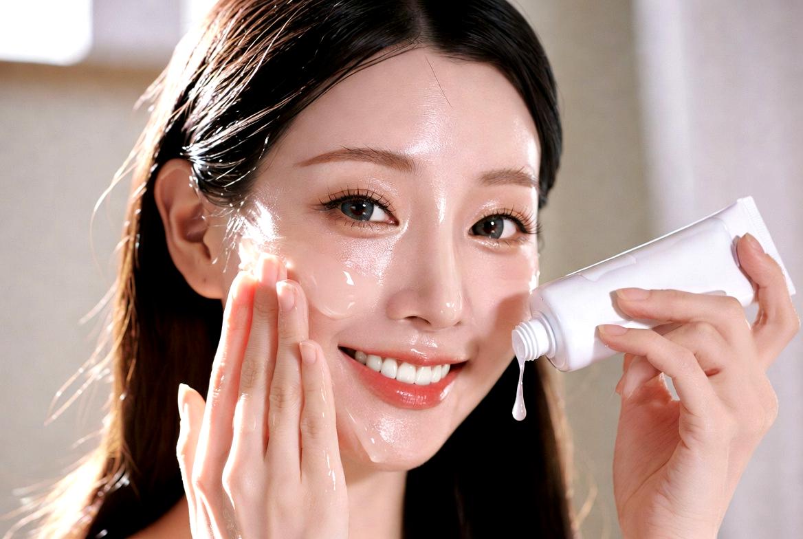 紫外線対策と保湿でツヤ肌を守るイメージ