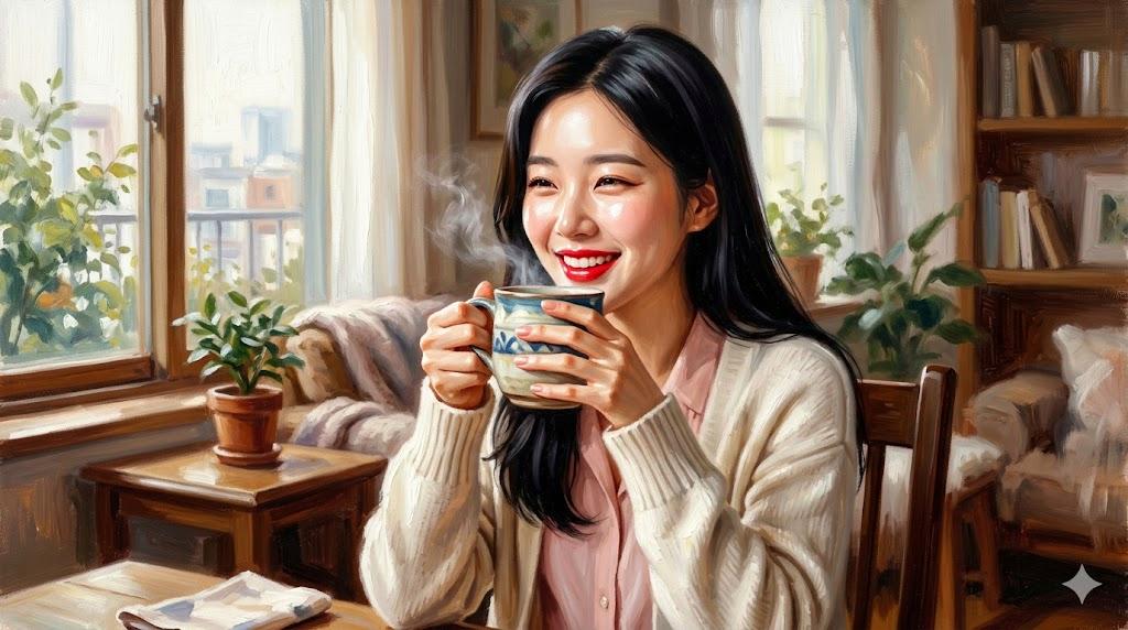 インナーケアで食事から整え、たるみのない明るい美肌を目指す女性のイメージ