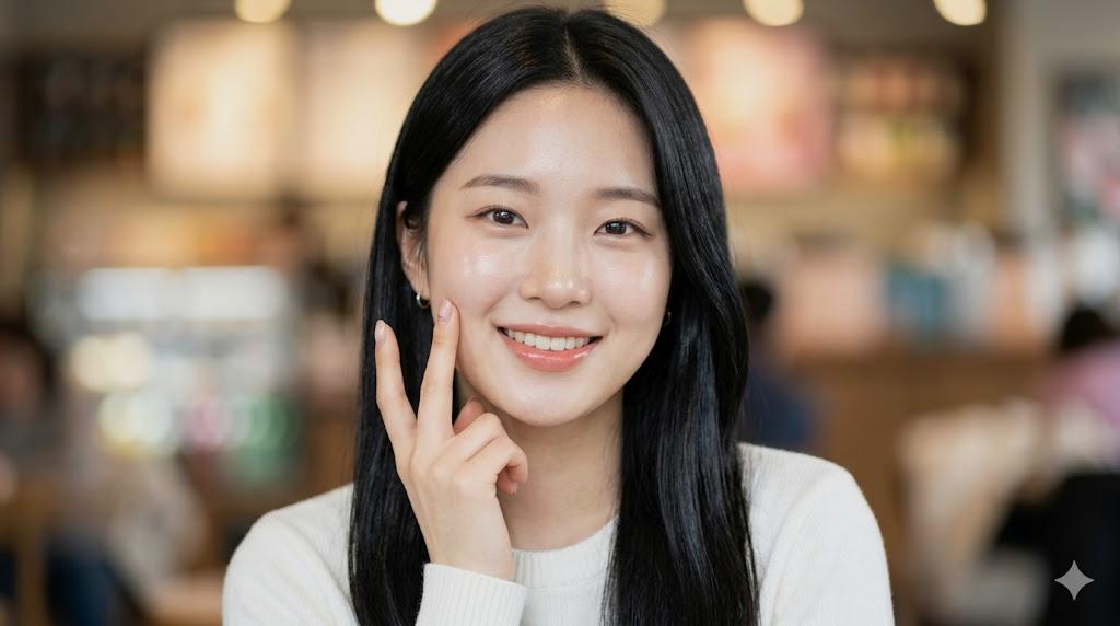 韓国コスメやデパコスのスキンケアアイテムが並ぶイメージ