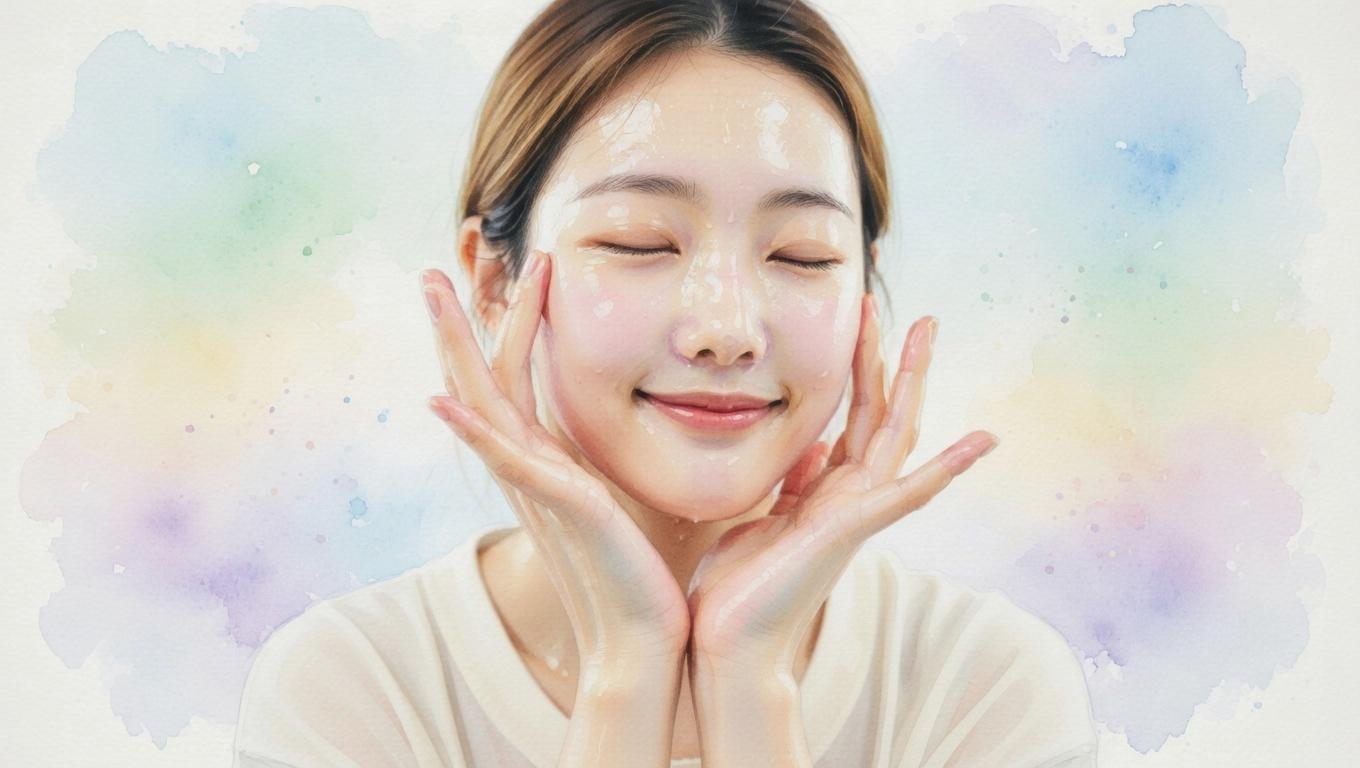 睡眠中の皮脂や汚れが肌に与える影響を解説するイメージ