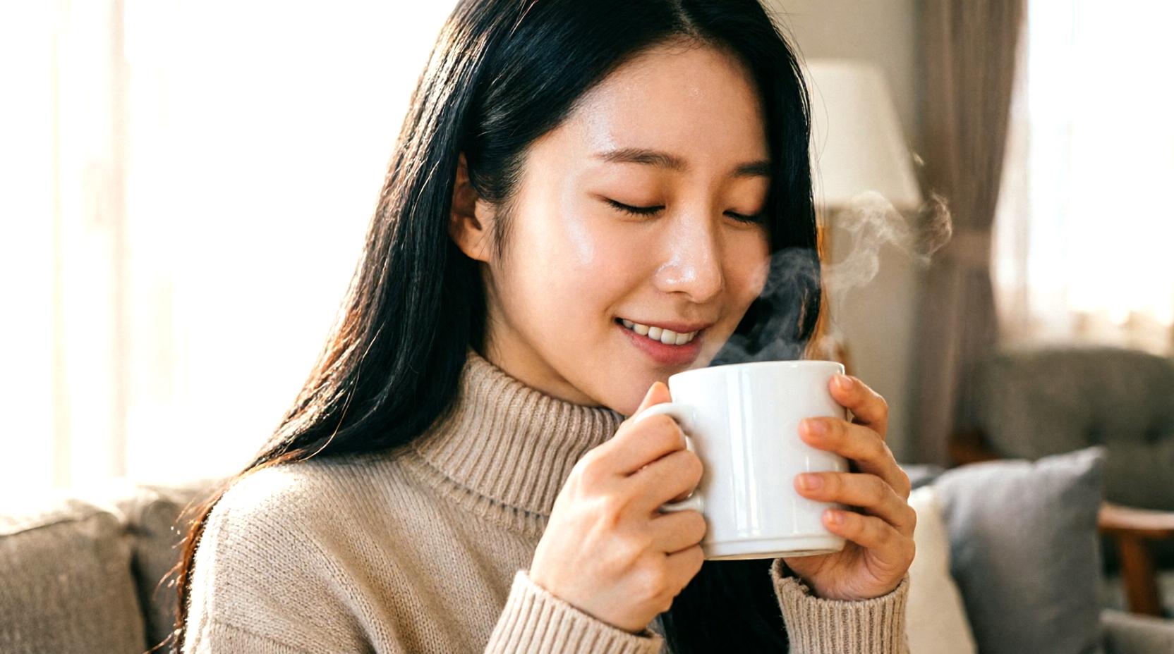 睡眠不足によるフェイスラインの変化を気にする大人女性