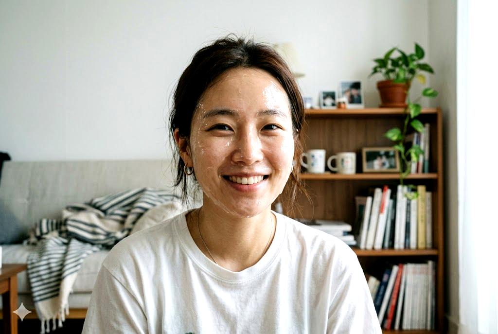 間違った洗顔習慣に悩む女性の表情