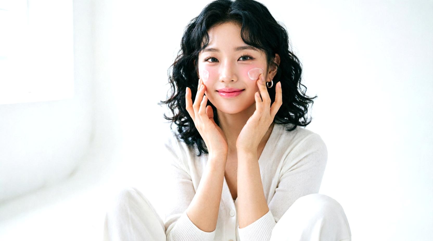春の乾燥対策で透明感ある肌を目指す女性のイメージ
