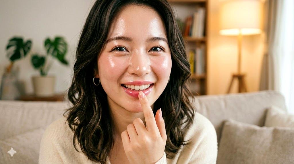 自然な血色と透明感のある美しい唇の仕上がりイメージ