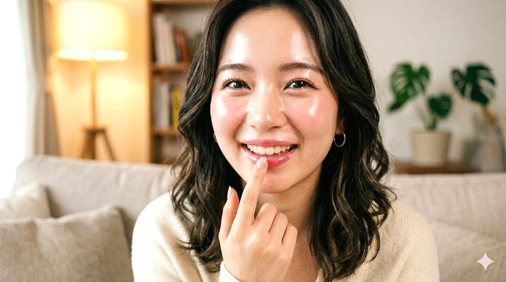 お風呂でのナイトルーティンと毛穴ケアをイメージしたリラックスシーン