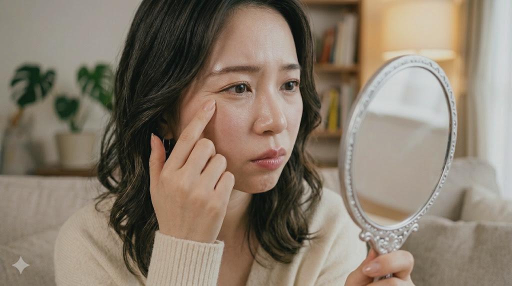 食事やサプリで内側から肌を整えるイメージ