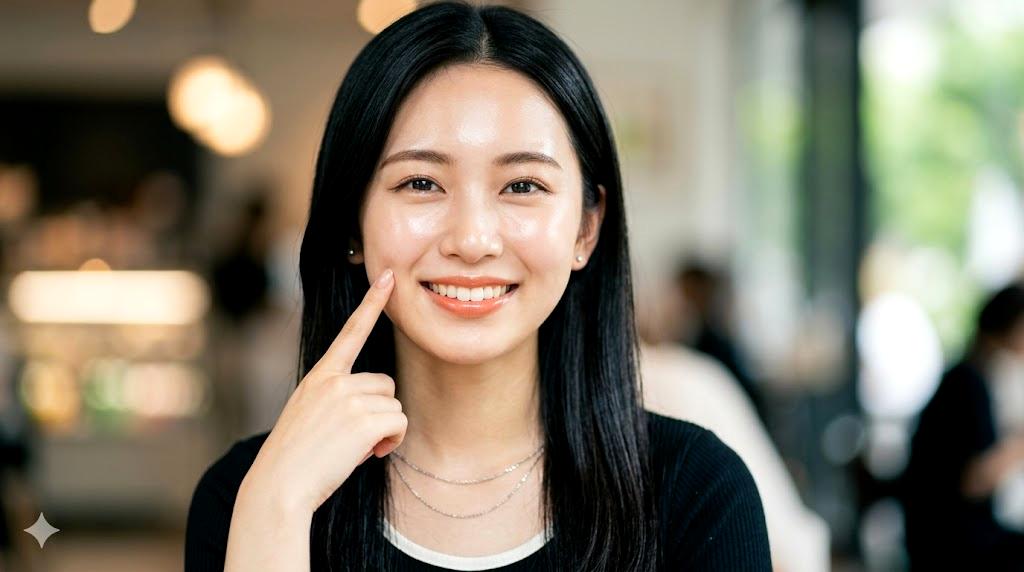 スキンケア成分をチェックしながらクレンジングを選ぶ女性