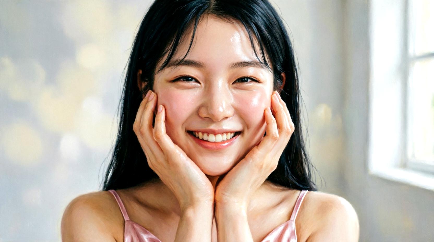 透明感のあるなめらかな肌を目指す女性のイメージ