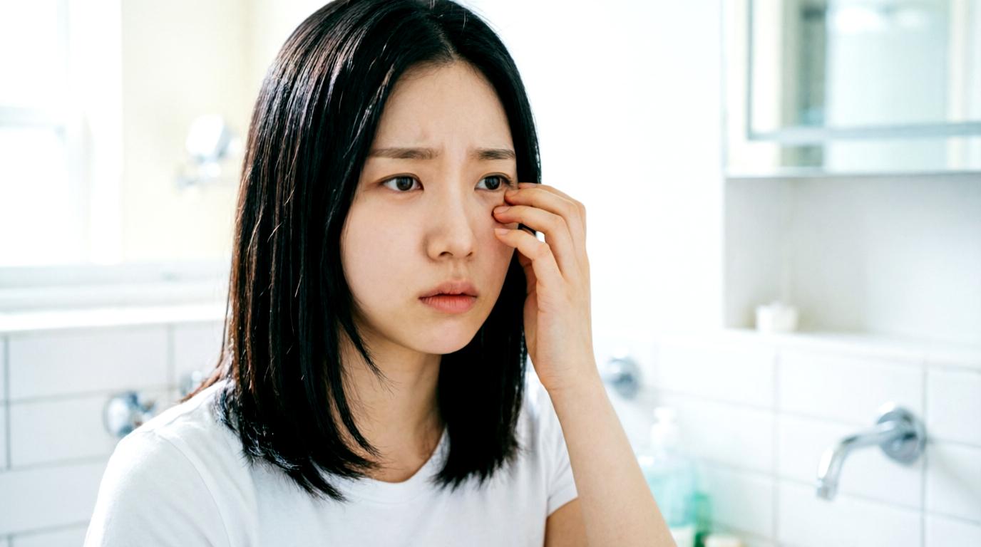 美白成分を使った目元スキンケアのイメージ