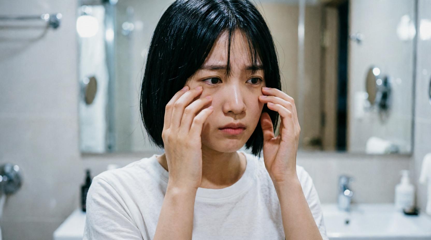 紫外線による目元ダメージとシミ生成のイメージ