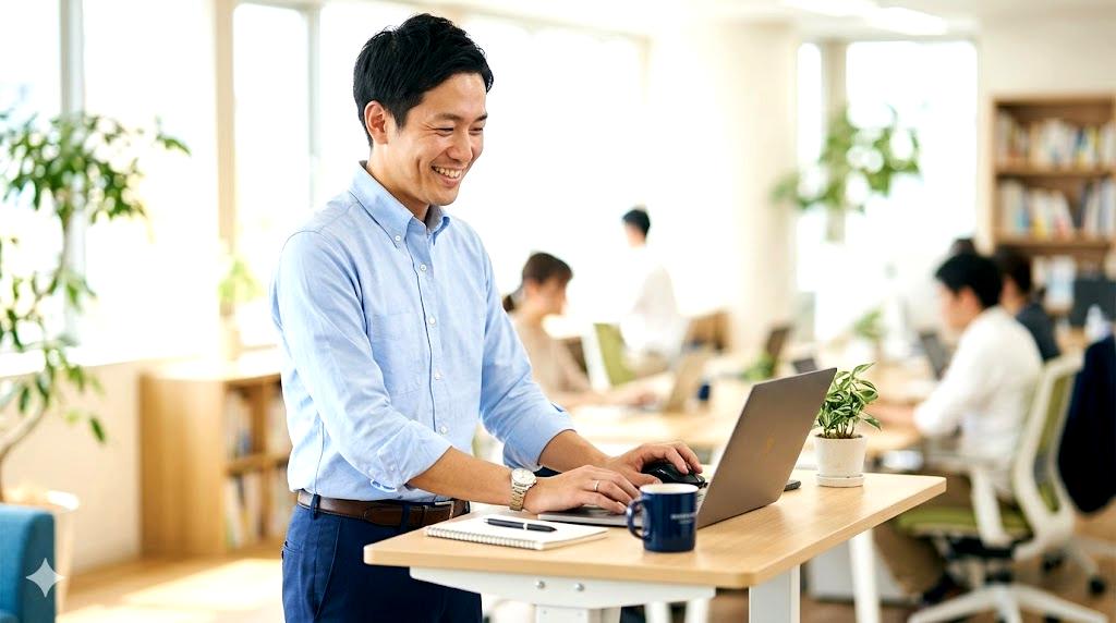 塩風呂について情報を調べる女性